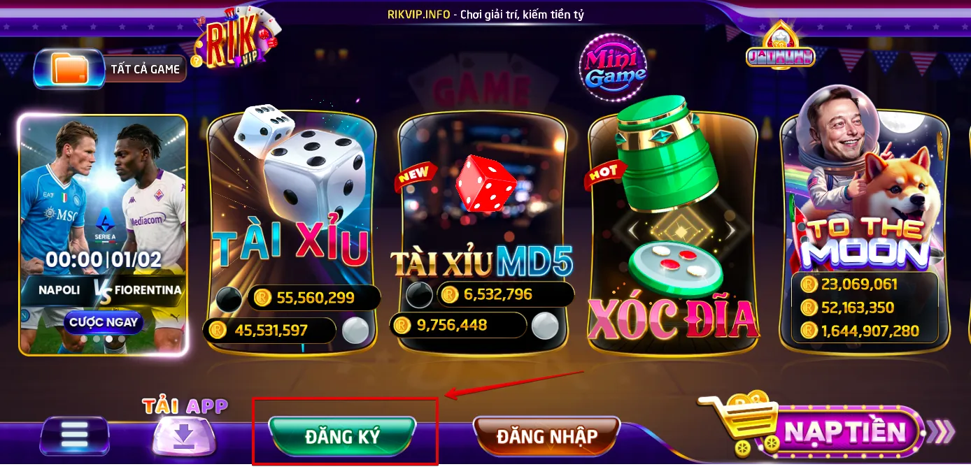 Đăng ky / Đang nhập rikvip