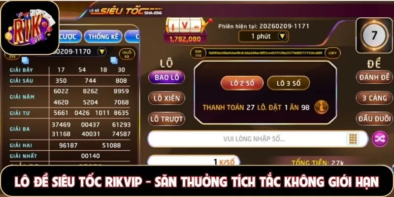 Lô đề siêu tốc Rikvip